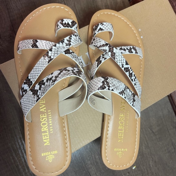 Snake Print Sandals - Picture 1 of 2